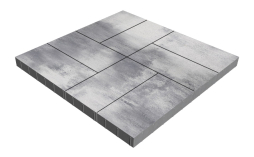 Плитка тротуарная SteinRus Парк Плейс Б.3.П.8, гладкая, Монохром, 600*300*80 мм