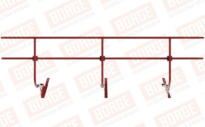 Кровельное ограждение Borge для черепичной кровли оцинкованное RAL 3011, 300*90 см
