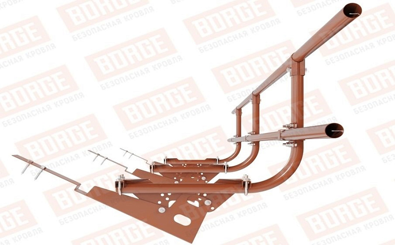 Кровельное ограждение Borge для кровли из композитной черепицы оцинкованное RAL 8004, 300*60 см