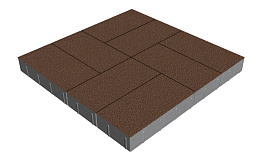 Плитка тротуарная SteinRus Грас, Native, коричневый, 400*200*80 мм