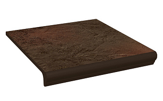Клинкерная ступень с капиносом Paradyz Semir Brown, 330*300*11 мм