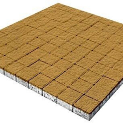 Плитка тротуарная SteinRus Квадрат малый Б.2.К.6, Old-age, желтый, 100*100*60 мм