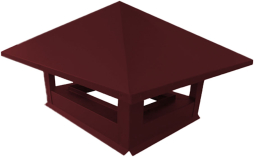 Дымник на трубу Grand Line 520*390 мм Satin Matt TX RAL 3005