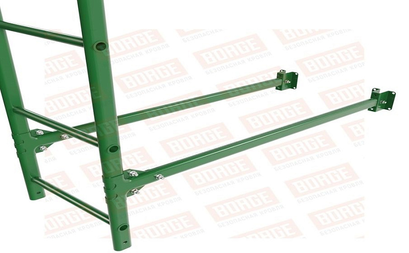 Лестница фасадная Borge (нижняя секция) оцинкованная RAL 6002, 1,8 м