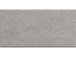 Клинкерная ступень с насечками Paradyz Carrizo, Grey, 600*300*8,5 мм