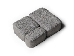 Плитка тротуарная Классико Б.4.КО.6 гранит серый, комплект 3 шт, толщина 60 мм