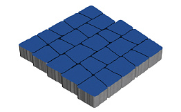 Плитка тротуарная SteinRus Аттика, гладкая, синий, толщина 60 мм