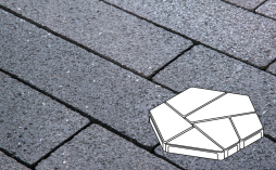 Плитка тротуарная Готика, Granite FINERRO, Полигональ Б.8.Фсм.8, Амфиболит, 893*780*80 мм