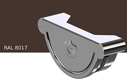 Заглушка желоба универсальная KROP STAL для системы D 150/100 мм, RAL 8017