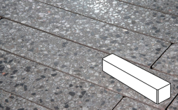 Плитка тротуарная Готика, City Granite FINO, Ригель Б.3.П.8, Галенит, 360*80*80 мм