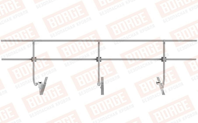 Кровельное ограждение Borge для черепичной кровли оцинкованное RAL 7004, 300*90 см