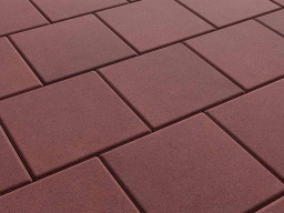 Плитка тротуарная Квадрат Б.1.К.8 стандарт гладкий красный, 300*300*80 мм