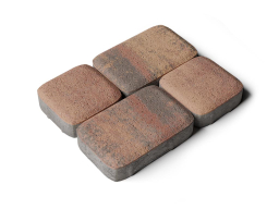 Плитка тротуарная Классико А.1.КО.4 листопад гладкий арабская ночь, комплект 2 шт, толщина 40 мм