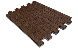 Плитка тротуарная SteinRus Прямоугольник Лайн В.6.П.8 Native, коричневый, 200*100*80 мм