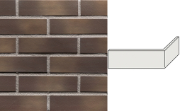 Клинкерная плитка угловая King Klinker Dream House 14 Tobacco leaf  RF10, 250*65*120*10 мм