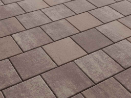 Плитка тротуарная Квадрат А.2.К.4 листопад гладкий хаски, 200*200*40 мм