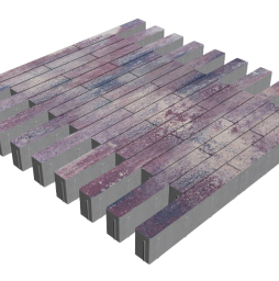 Плитка тротуарная SteinRus Кроссбар Хэви Б.13(Б).П.10, гладкая, Каратау, 420*60*100 мм