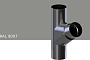 Тройник 60 градусов KROP STAL для системы D 150/100 мм, RAL 9007