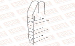 Лестница фасадная Borge (верхняя секция) оцинкованная RAL 7004, 2,7 м