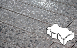 Плитка тротуарная Готика, Granite FINO, Зигзаг/Волна Б.2.Ф.6, Галенит, 225*112,5*60 мм