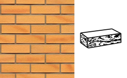 Кирпич клинкерный облицовочный 7-щелевой Muhr 02 Gelb Bunt готик, 250*120*65 мм по выгодной ценеКирпич клинкерный облицовочный 7-щелевой Muhr 02 Gelb Bunt готик, 250*120*65 мм