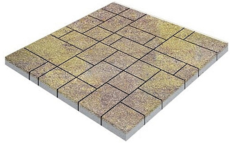 Плитка тротуарная SteinRus Инсбрук Альпен Б.7.Псм.6, Native, ColorMix Тахель, толщина 60 мм