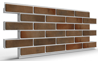 Термопанель на пенополистироле (ППС) с клинкерной плиткой BestPoint Retro Brick Cardamon 1145*470*50 мм