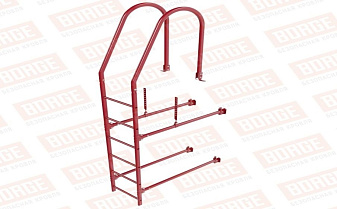 Лестница фасадная Borge (верхняя секция) оцинкованная RAL 3003, 1,8 м