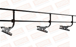 Кровельное ограждение Borge для фальцевой кровли оцинкованное RAL 9005, 300*60 см