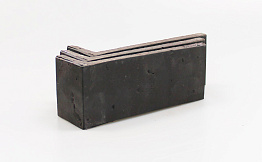 Клинкерная плитка угловая Terramatic Moon Black AB, 185*71*60*14 мм