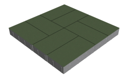 Плитка тротуарная SteinRus Грас Б.4.П.8, гладкая, оливковый, 400*200*80 мм