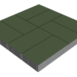 Плитка тротуарная SteinRus Грас Б.4.П.8, гладкая, оливковый, 400*200*80 мм