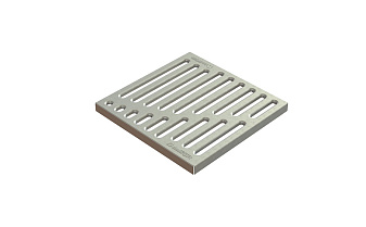 Решетка водоприемная Standartpark Basic оцинкованная сталь, штампованная, 280*280*20 мм