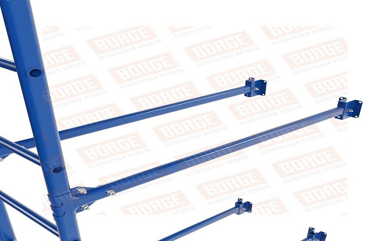 Лестница фасадная Borge (нижняя секция) оцинкованная RAL 5005, 1,8 м