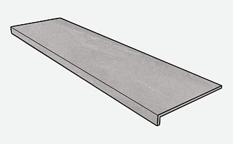 Ступень с прямым носиком Gres Aragon Materia Gris, 1200*315*14(35) мм