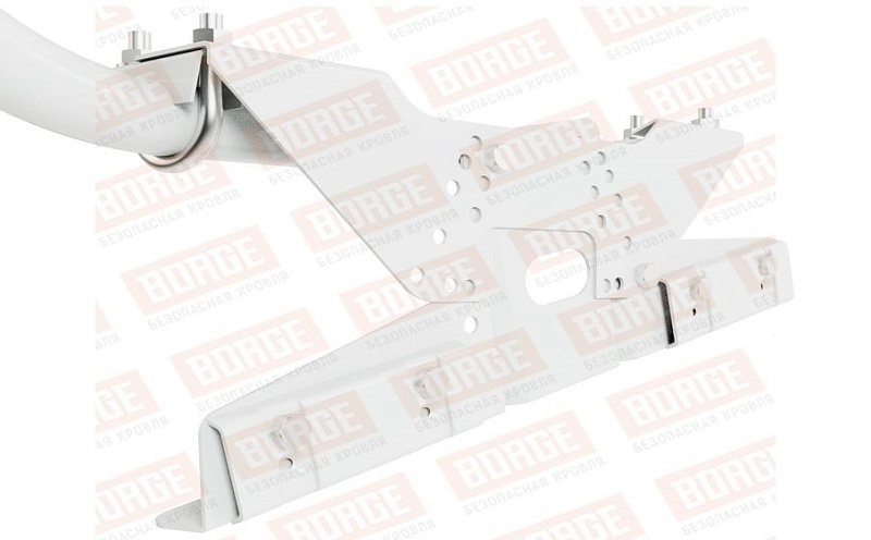 Кровельное ограждение Borge для фальцевой кровли оцинкованное RAL 9003, 300*60 см