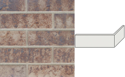 Клинкерная плитка угловая Terramatic Moon Grey DK, 185*71*60*14 мм