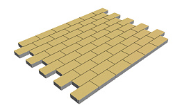 Плитка тротуарная SteinRus Прямоугольник А.6.П.4, гладкая, песочный, 200*100*40 мм