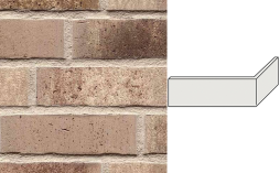 Клинкерная плитка угловая ручной формовки Feldhaus Klinker NF 14 W773 vascu argo antrablanca 240*71*115*14 мм