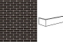 Клинкерная плитка угловая King Klinker Free Art 17 Onyx black, 240*71*115*10 мм