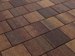 Плитка тротуарная Квадрат Б.2.К.6 листопад гранит осень, 200*200*60 мм