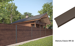 Забор-жалюзи Aquasystem PE MATT RoofTop Бархат, Classic, RR 32, гладкая