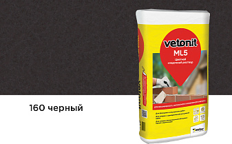 Цветной кладочный раствор weber.vetonit МЛ 5, черный, №160 зимний, 25 кг