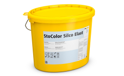 Фасадная санирующая силиконовая краска StoColor Silco Elast weiss, матовая белая, 15 л