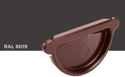 Залушка Galeco универсальная с прокладкой для системы STAL D 120/90 мм, RAL 8019