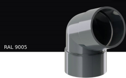Колено 67 градусов KROP PVC для системы D 75/63 мм, RAL 9005
