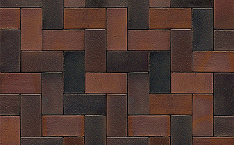 Клинкерная брусчатка Westerwaelder Klinker PK84S Rotbraun-bunt Spezial, 200*100*52 мм