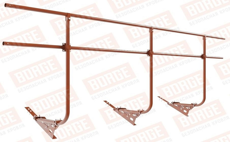Кровельное ограждение Borge для черепичной кровли оцинкованное RAL 8004, 300*120 см