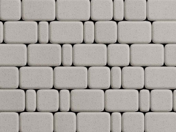 Плитка тротуарная Классико Б.4.КО.6 стандарт гладкий белый, комплект 3 шт, толщина 60 мм