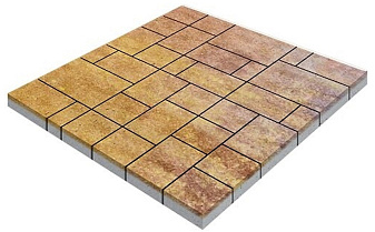 Плитка тротуарная SteinRus Инсбрук Альпен Б.7.Псм.6, Native, ColorMix Брайс, толщина 60 мм
